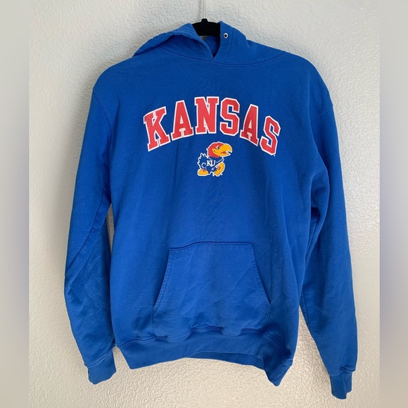 Other - Vintage men’s medium Kansas University Jayhawks blue hoodie